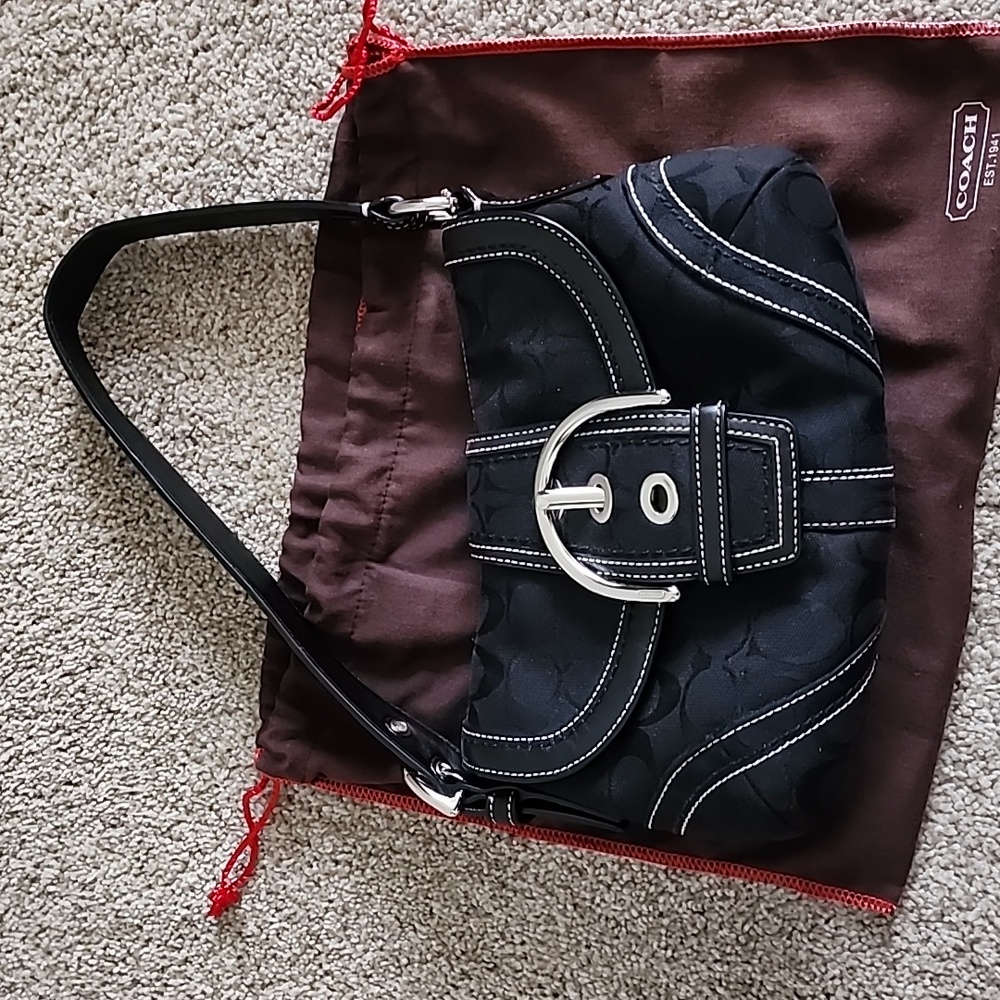 Coach small black handbag